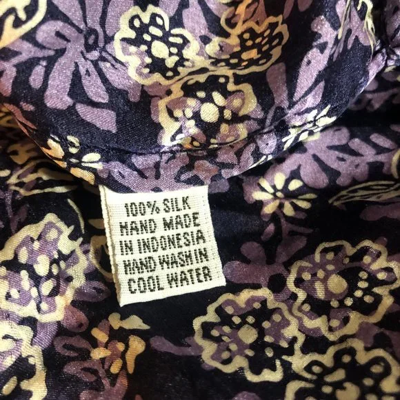 Natalie Martin for Barneys New York 100% Silk Purple Floral Midi Dress -Size S - Picture 4 of 6